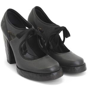 Fluevog Hopscotch Tag leather Mary Jane heels